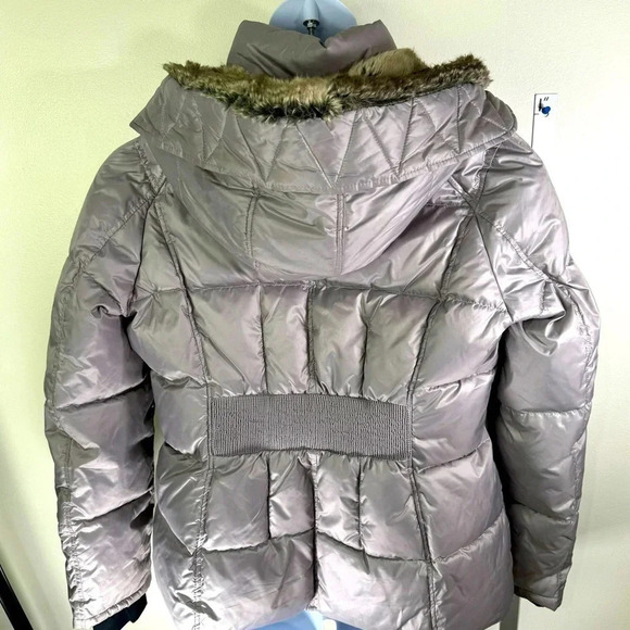 HFX silver Parka with Faux Rabbit lined hood size XL - Picture 4 of 8